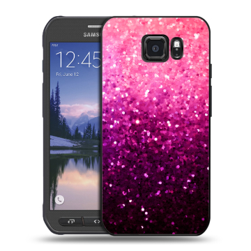 Пластиковый чехол на Samsung Galaxy S6 Active с принтом Блестки