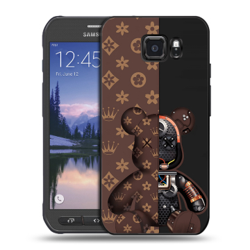Пластиковый чехол на Samsung Galaxy S6 Active с принтом Луи робот