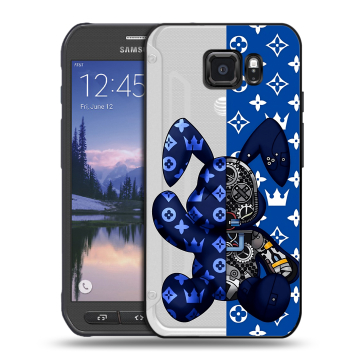 Пластиковый чехол на Samsung Galaxy S6 Active с принтом Луи робот