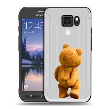 Пластиковый чехол на Samsung Galaxy S6 Active с принтом Медведь