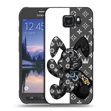 Пластиковый чехол на Samsung Galaxy S6 Active с принтом Луи робот