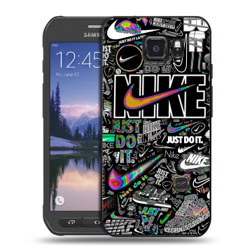 Пластиковый чехол на Samsung Galaxy S6 Active с принтом Найк