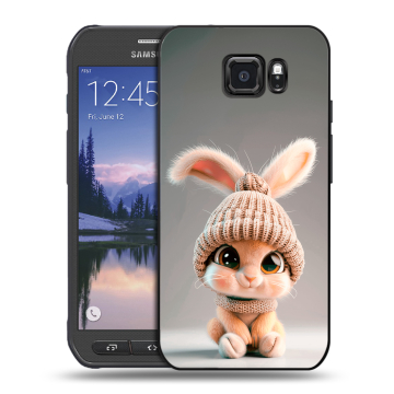Пластиковый чехол на Samsung Galaxy S6 Active с принтом Кролик