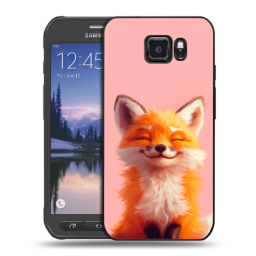 Пластиковый чехол на Samsung Galaxy S6 Active с принтом милая лиса