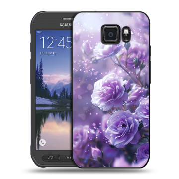 Пластиковый чехол на Samsung Galaxy S6 Active с принтом Розы цветы