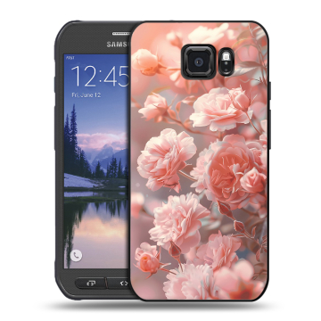 Пластиковый чехол на Samsung Galaxy S6 Active с принтом Розовые розы