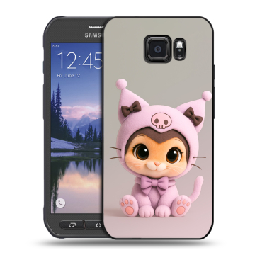 Пластиковый чехол на Samsung Galaxy S6 Active с принтом Куроми Kuromi 