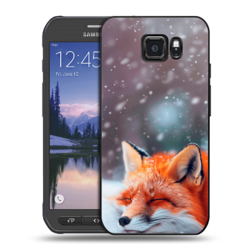 Пластиковый чехол на Samsung Galaxy S6 Active с принтом лиса