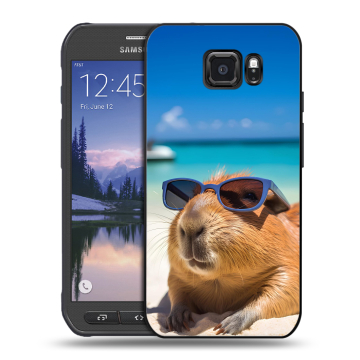 Пластиковый чехол на Samsung Galaxy S6 Active с принтом Капибара