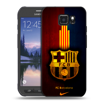 Пластиковый чехол на Samsung Galaxy S6 Active с принтом Барселона Barcelona Пластиковый чехол на Samsung Galaxy S6 Active с принтом Барселона Barcelona