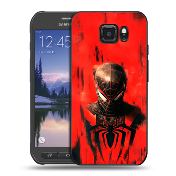 Пластиковый чехол на Samsung Galaxy S6 Active с принтом человек паук spiderman
