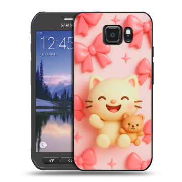 Пластиковый чехол на Samsung Galaxy S6 Active с принтом для девочек