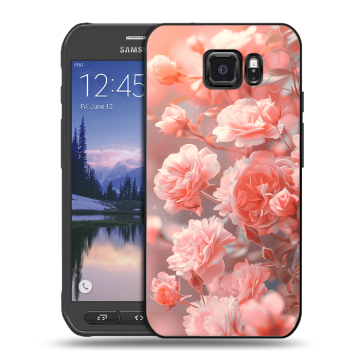 Пластиковый чехол на Samsung Galaxy S6 Active с принтом Розы цветы