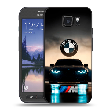 Пластиковый чехол на Samsung Galaxy S6 Active с принтом БМВ BMW