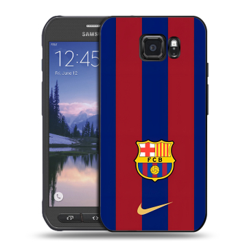 Пластиковый чехол на Samsung Galaxy S6 Active с принтом Барселона Barcelona
