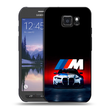 Пластиковый чехол на Samsung Galaxy S6 Active с принтом БМВ BMW