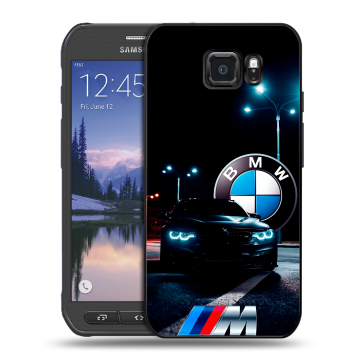 Пластиковый чехол на Samsung Galaxy S6 Active с принтом БМВ BMW