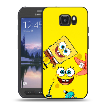Пластиковый чехол на Samsung Galaxy S6 Active с принтом Спанч боб Спанчбоб