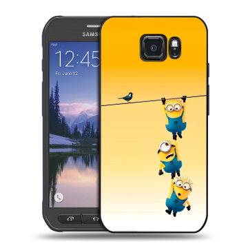 Пластиковый чехол на Samsung Galaxy S6 Active с принтом Миньоны