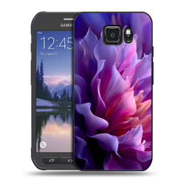 Пластиковый чехол на Samsung Galaxy S6 Active с принтом женский цветы