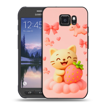 Пластиковый чехол на Samsung Galaxy S6 Active с принтом для девочек