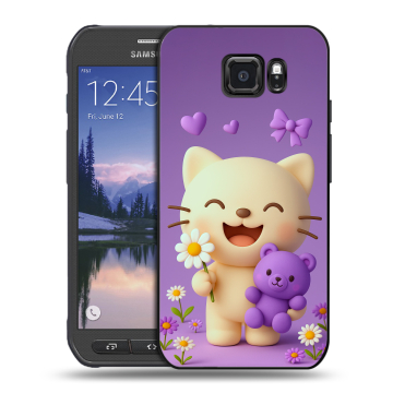 Пластиковый чехол на Samsung Galaxy S6 Active с принтом для девочек