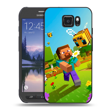 Пластиковый чехол на Samsung Galaxy S6 Active с принтом Майнкрафт Minecraft Пластиковый чехол на Samsung Galaxy S6 Active с принтом Майнкрафт Minecraft