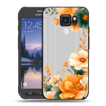 Пластиковый чехол на Samsung Galaxy S6 Active с принтом Цветы принт Пластиковый чехол на Samsung Galaxy S6 Active с принтом Цветы принт