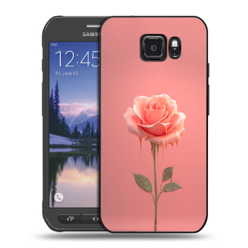 Пластиковый чехол на Samsung Galaxy S6 Active с принтом Розовая роза Пластиковый чехол на Samsung Galaxy S6 Active с принтом Розовая роза