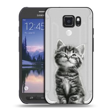 Пластиковый чехол на Samsung Galaxy S6 Active с принтом Котенок