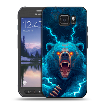 Пластиковый чехол на Samsung Galaxy S6 Active с принтом Медведь Пластиковый чехол на Samsung Galaxy S6 Active с принтом Медведь