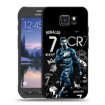 Пластиковый чехол на Samsung Galaxy S6 Active с принтом Реал Роналдо Пластиковый чехол на Samsung Galaxy S6 Active с принтом Реал Роналдо
