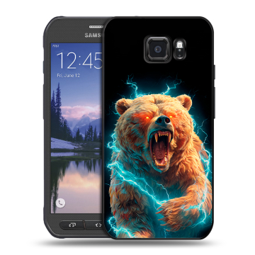 Пластиковый чехол на Samsung Galaxy S6 Active с принтом Медведь Пластиковый чехол на Samsung Galaxy S6 Active с принтом Медведь