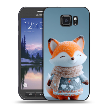 Пластиковый чехол на Samsung Galaxy S6 Active с принтом Лиса Пластиковый чехол на Samsung Galaxy S6 Active с принтом Лиса