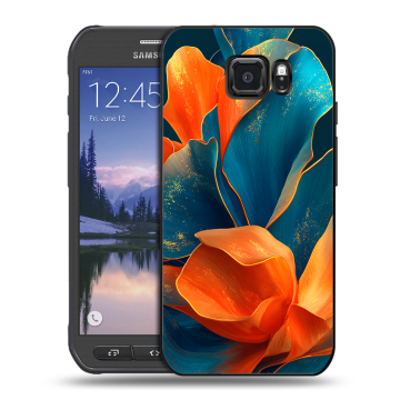 Пластиковый чехол на Samsung Galaxy S6 Active с принтом Цветы Пластиковый чехол на Samsung Galaxy S6 Active с принтом Цветы