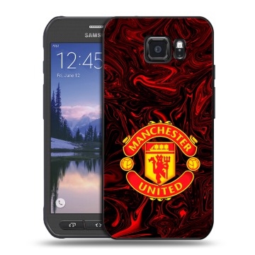 Пластиковый чехол на Samsung Galaxy S6 Active с принтом Manchester United Пластиковый чехол на Samsung Galaxy S6 Active с принтом Manchester United
