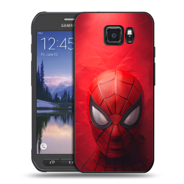 Пластиковый чехол на Samsung Galaxy S6 Active с принтом Spiderman Человек паук