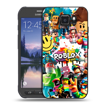 Пластиковый чехол на Samsung Galaxy S6 Active с принтом Roblox Роблокс