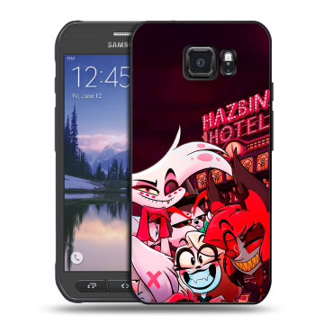 Пластиковый чехол на Samsung Galaxy S6 Active с принтом Hazbin Hotel Отель Хазбин
