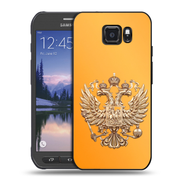 Пластиковый чехол на Samsung Galaxy S6 Active с принтом Герб Флаг России Пластиковый чехол на Samsung Galaxy S6 Active с принтом Герб Флаг России