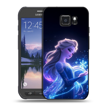 Пластиковый чехол на Samsung Galaxy S6 Active с принтом Холодное сердце Frozen