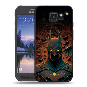 Пластиковый чехол на Samsung Galaxy S6 Active с принтом Batman Бэтмен Пластиковый чехол на Samsung Galaxy S6 Active с принтом Batman Бэтмен