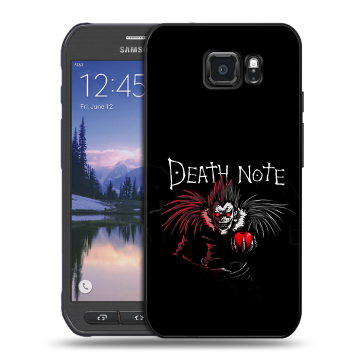 Пластиковый чехол на Samsung Galaxy S6 Active с принтом Death note Тетрадь смерти