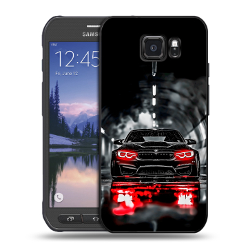 Пластиковый чехол на Samsung Galaxy S6 Active с принтом BMW БМВ