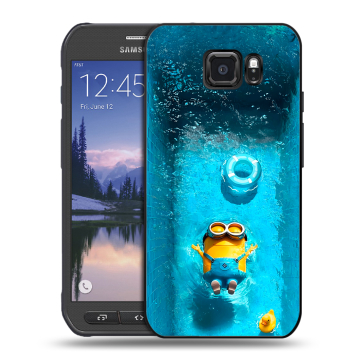 Пластиковый чехол на Samsung Galaxy S6 Active с принтом Миньоны