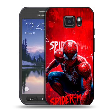 Пластиковый чехол на Samsung Galaxy S6 Active с принтом Spiderman Человек паук