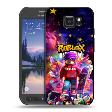 Пластиковый чехол на Samsung Galaxy S6 Active с принтом Roblox Роблокс