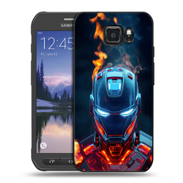 Пластиковый чехол на Samsung Galaxy S6 Active с принтом IronMan Железный человек
