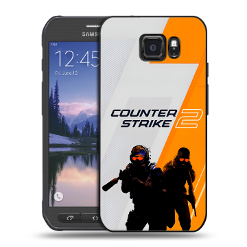 Пластиковый чехол на Samsung Galaxy S6 Active с принтом Counter Strike