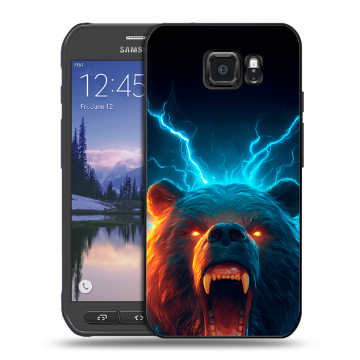 Пластиковый чехол на Samsung Galaxy S6 Active с принтом Медведь Пластиковый чехол на Samsung Galaxy S6 Active с принтом Медведь